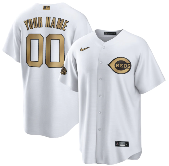 Men's Cincinnati Reds Active Player Custom 2022 All-Star White Cool Base Stitched Baseball Jersey Men's Cincinnati Reds Active Player Custom 2022 All-Star White Cool Base Stitched Baseball Jersey
